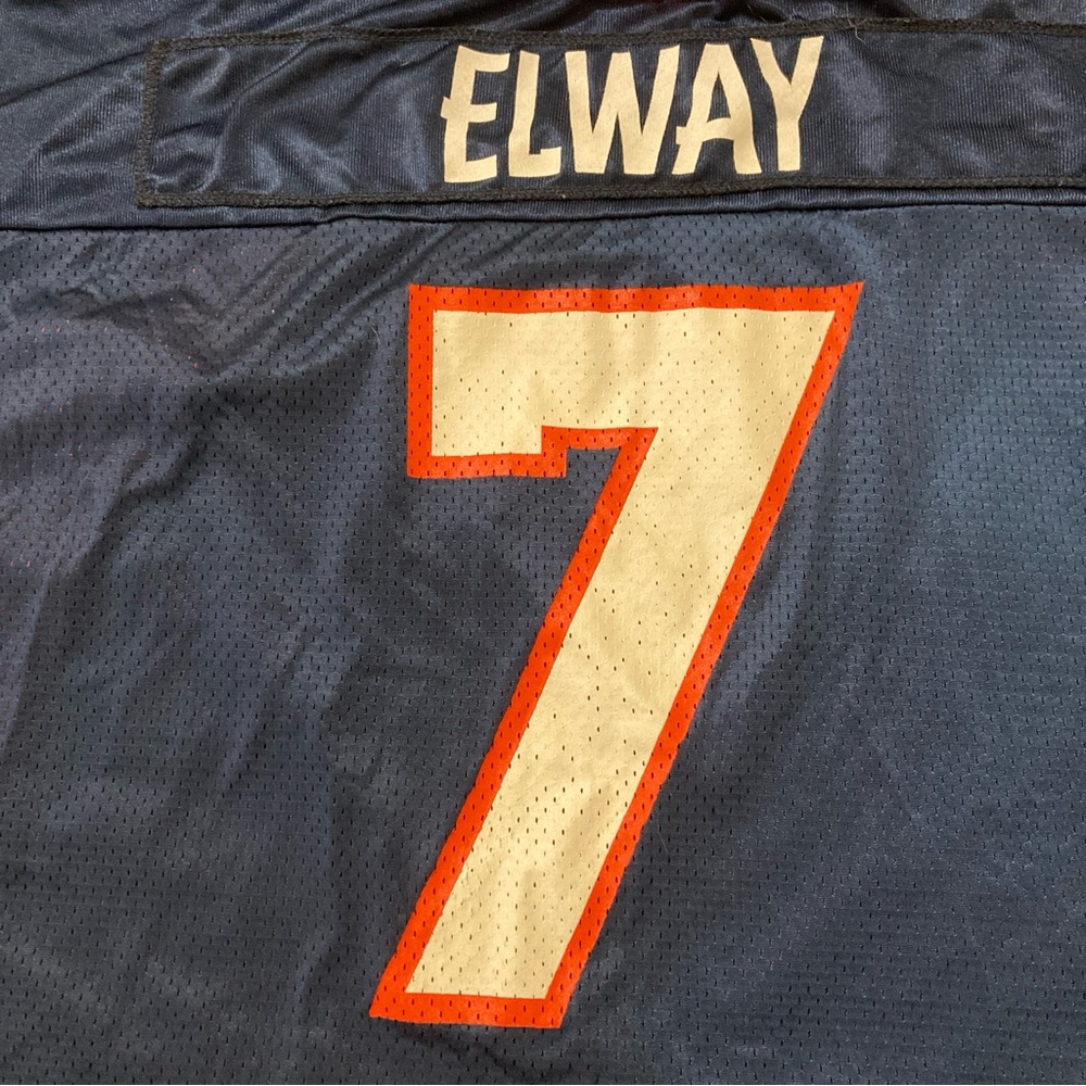 VTG 80s 90s  Tailored exclusively for Wilson Blue/Orange Jersey John Elway XL - Picture 14 of 16